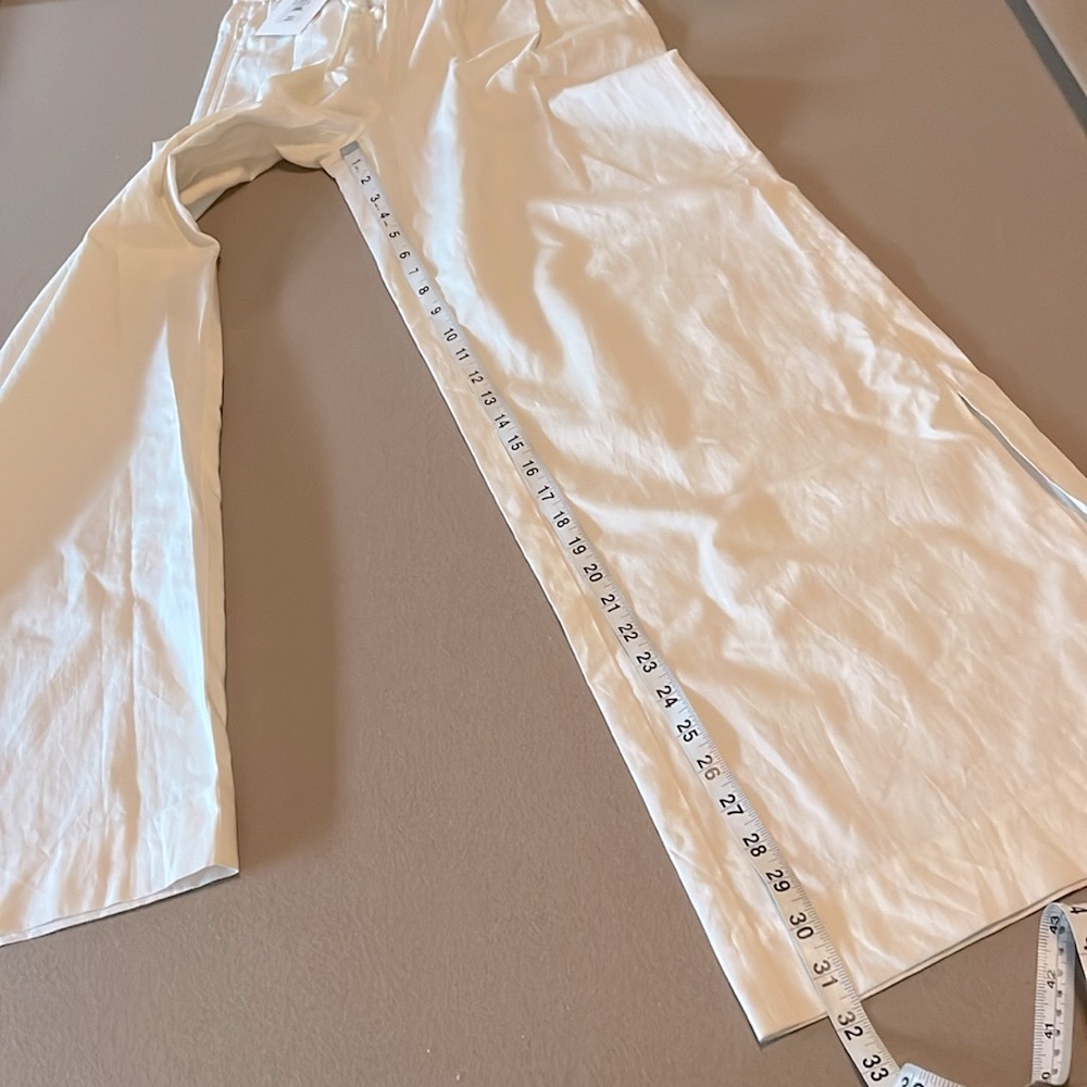 FRAME Crea Lounge cotton-blend wide-leg pants - White/Ivory/Cream - XS - Picture 12 of 15